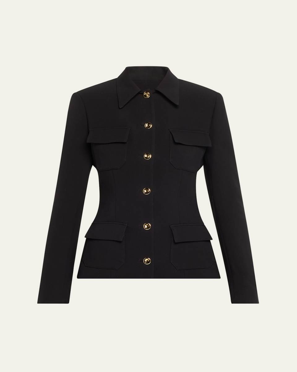 The Gage Fitted Button Up Wool Jacket